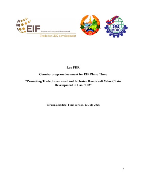 Lao PDR Country Programme Document