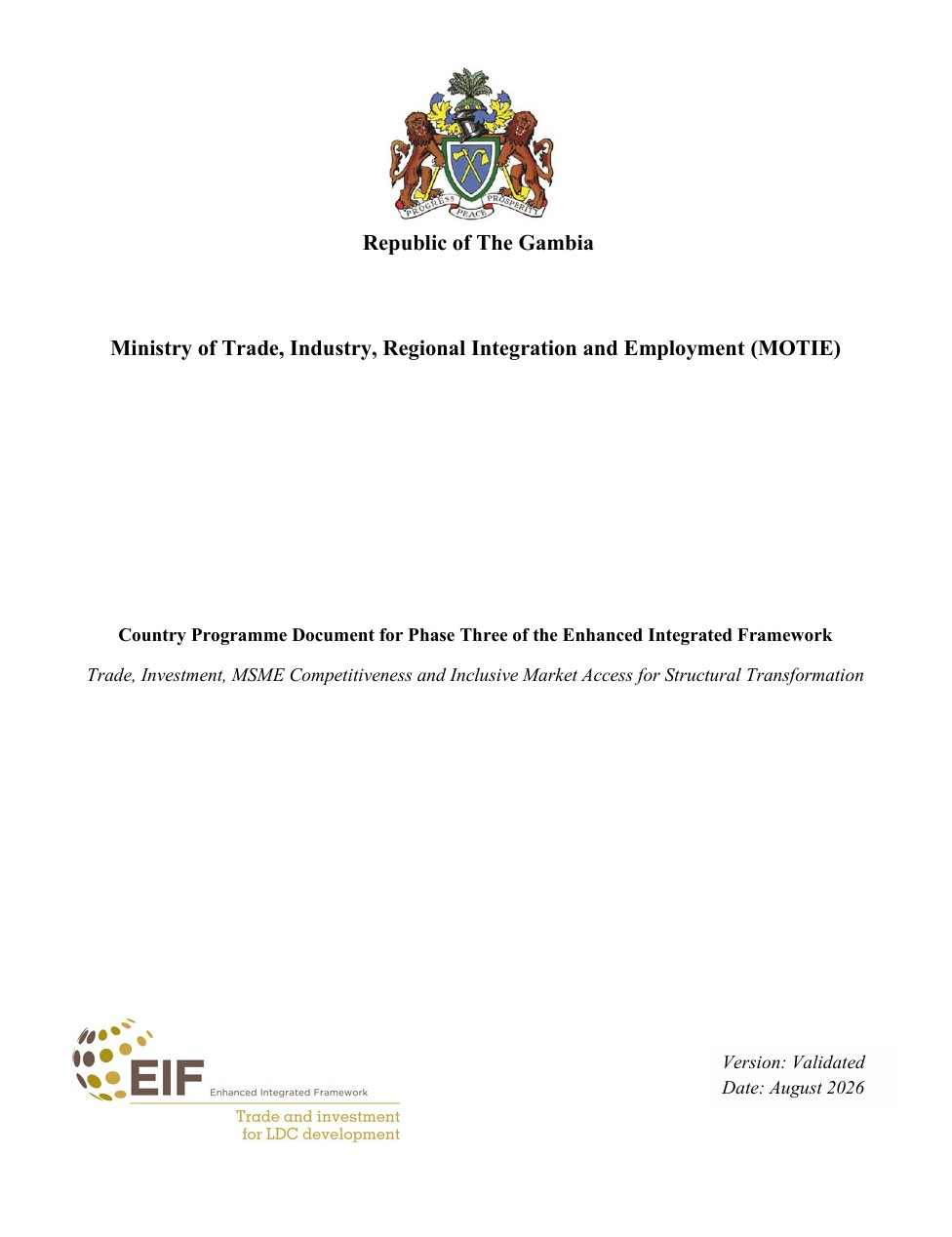 The Gambia Country Programme Document