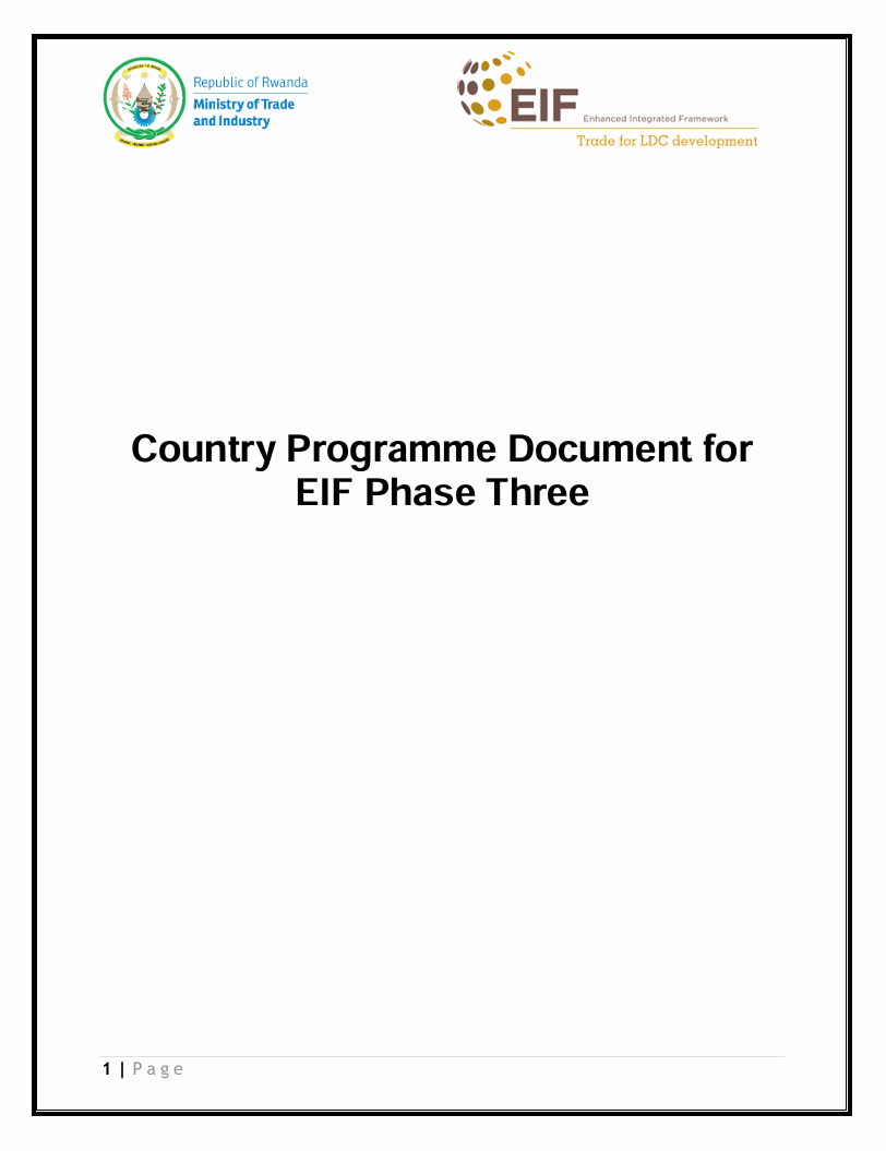 Rwanda Country Programme Document